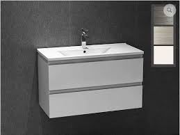 rohm white wall hung vanity with