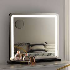 Led Strip Makeup Mirror With Black