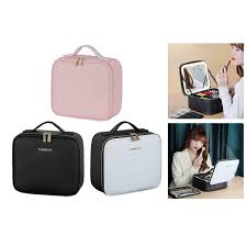travel makeup case with led mirror
