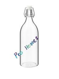 Ikea Korken Clear Glass Bottle With Lib