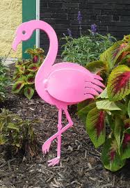 Pink Flamingo Custom Metal Yard