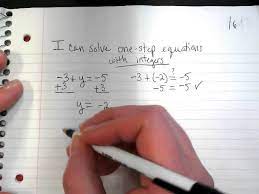 One Step Equations With Integers