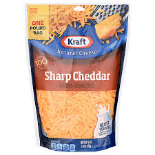 kraft shredded cheese sharp cheddar 16