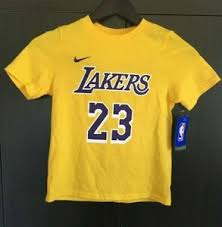 Los angeles lakers mens shirts and tees are stocked at fanatics. La Lakers T Shirt 23 Lebron James Youth Size Large The Nike Tee Yellow Nwt Ebay