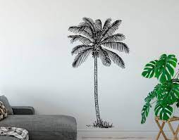 Coconut Palm Tree Wall Decal Sticker