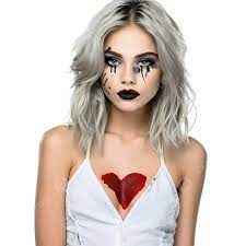 halloween makeup nad broken love heart
