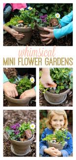 whimsical mini flower gardens for kids