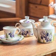 Violet Iris Tea Set Ceramic Sugar