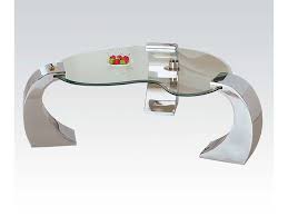 Chrome Coffee Table With Glass Table