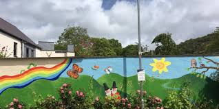 rainbow river mural created at storiel