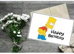 Bart Simpson Birthday Card - Etsy