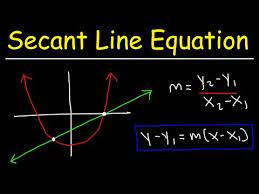 The Equation Of A Secant Line