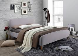 Geneva Light Grey Upholstered Bed Frame