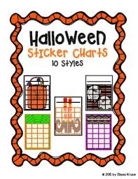 Halloween Sticker Charts 10 Colorful Styles