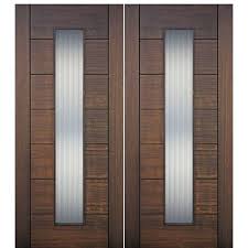 Wooden Double Doors Contemporary Entry