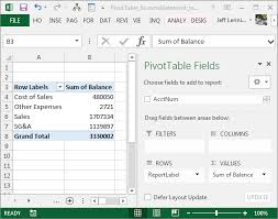 Create An Income Statement With A Pivottable Excel University