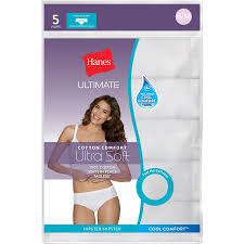 Hanes Ultimate 5 Pk Ultra Soft Cotton Comfort Hipster