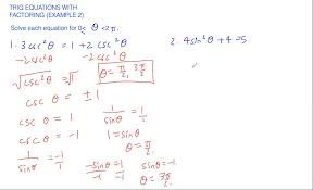 Equations With Factoring Example 2