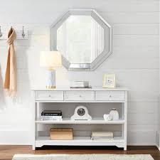White Rectangle Wood Console Table