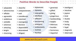 positive words to describe people