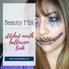 sched mouth halloween look beauty