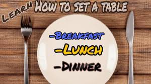 learn how to set a table breakfast