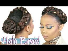 Enter youtube and the magic of braiding tutorial videos. This Halo Braid Is For Short To Medium Length Hairstyle You Can Recreate This Style Using Kanekalon Braid Natural Hair Styles Hair Styles Kanekalon Hairstyles