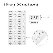 7 8t clothes size sticker label 7 to 8