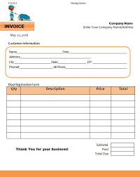 flooring invoice templates 14 word