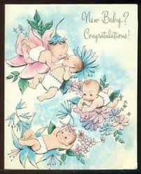 Vintage New Baby Greeting Card New Baby Congratulations Babies