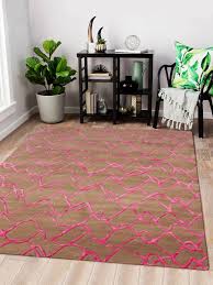 story home beige pink woollen carpet