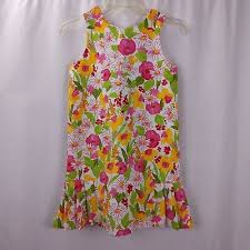 Florence Eiseman Girls Dress Size 12 Floral Shift Pleated Bar Back Summer Ebay