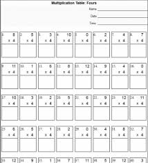 printable multiplication facts quizzes