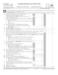 Form 1040 Schedule L Standard Deduction For Certain Filers