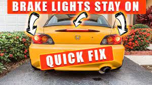 brake lights stay on how to fix it