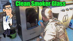 how to clean smoker door glass