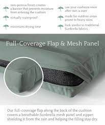 sunbrella rain cushions add fast drying