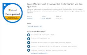 Passed The Microsoft Dynamics 365 Customization And
