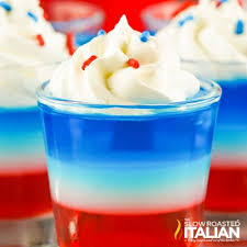 red white and blue jello shots the