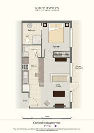 1 bedroom apartment type g floorplan