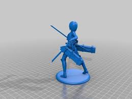 These are all the anime 3d models we have at renderhub. 3d Print Ready Mikasa From Attack On Titan By Animu Thingiverse