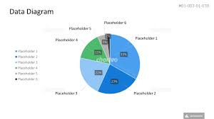 Pie Chart With Six Segments And Description Placeholders