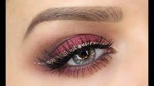 cranberry and gold eye makeup tutorial