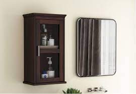 bathroom mirror cabinet wooden