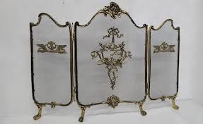 Vintage Fireplace Screen Brass French