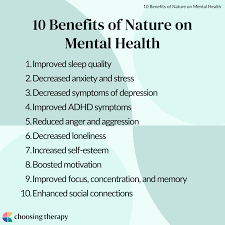 10 benefits of nature on mental health