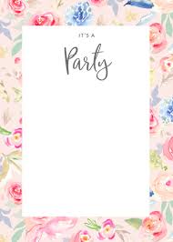 / 7+ blank party invitations. Download This Adorable Painted Flowers Party Invitation