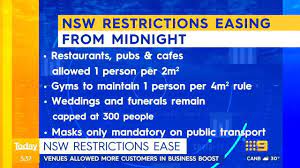 A total of four cases were announced on sunday. 9 News Sydney Nsw Restrictions Easing Facebook
