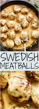 One variety of a traditional swedish sausage. Swedish Meatballs Cafe Delites