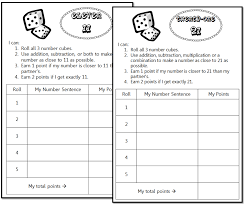 This website can be used during class or at home for independent. Computation Dice Games Math Coach S Corner